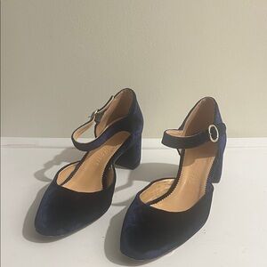 Elegant Navy Velvet Women's J Crew Shoes